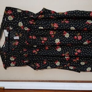 LOFT Outlet xl Black Floral top